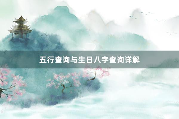 五行查询与生日八字查询详解